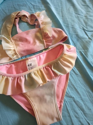 H&M Girls' Bikini and Tribord Sun Hat with UPF 50+ Protection like new