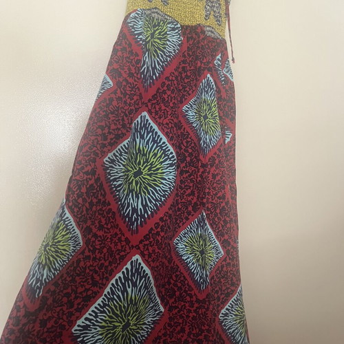 Anthropologie Boho African dress used, colorful, 100% cotton