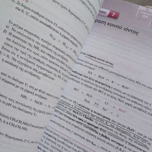 Chemistry G Lykeiou textbooks used with limited notes