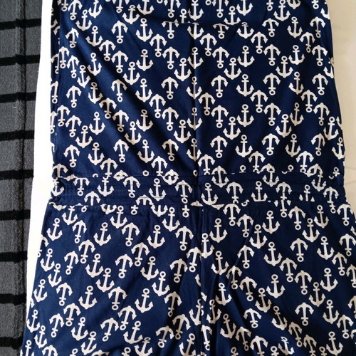 ASOS strapless beach romper like new, blue with white anchors