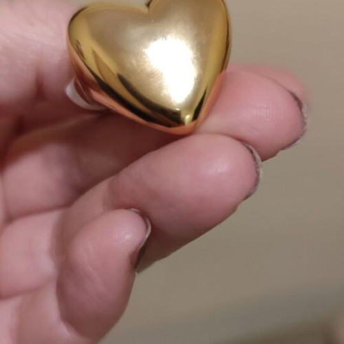 Heart ring new stainless steel gold color