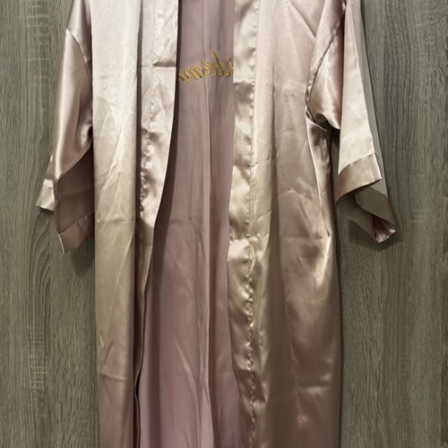 Bridesmaid Satin Robe like new, champagne blush pink