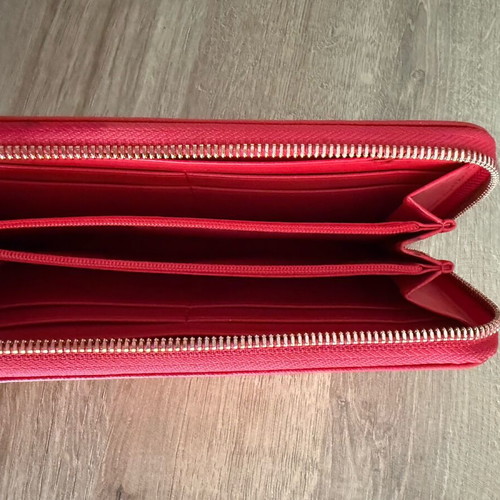 Folli Follie leather wallet used, red color