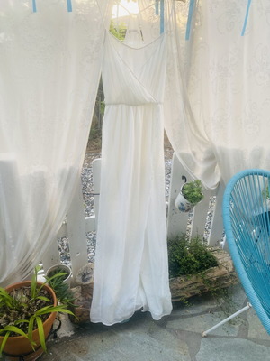 Chiffon dress beige size M like new