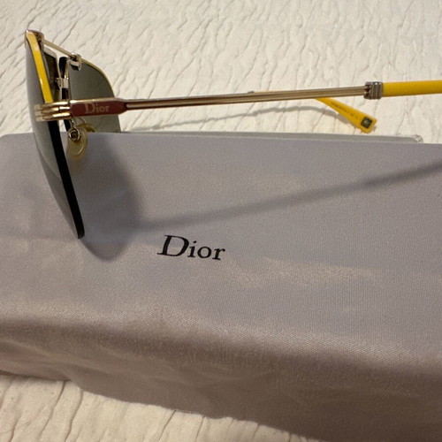 Dior women's sunglasses used with yellow frame