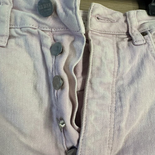 Reiko pink denim shorts XS high waist button fly like new