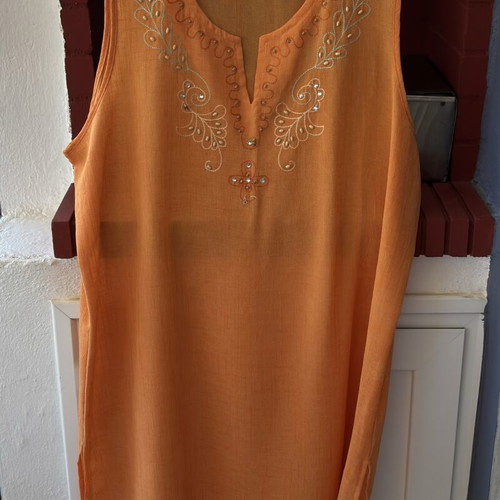 Beach dress like new, size XXL, orange