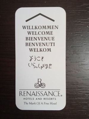 Ηλεκτρονικό πλαστικό κλειδί Renaissance Hotel καινούργιο
