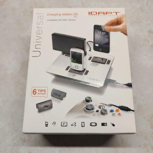 Idapt i4 Universal Charging Station Adapter with 6 Tips, new