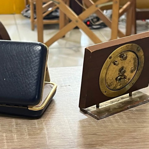 Vintage wind-up clocks Seiko and Europa used, need service, set of 2