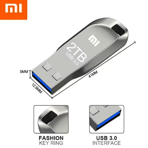 Xiaomi USB флаш памет 2TB USB 3.0 нова, сребристо