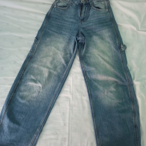 Bershka women's wide-leg blue jeans size 32
