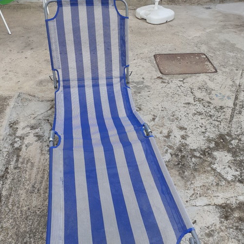 Aluminum sun lounger new with adjustable backrest