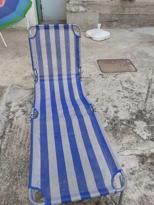 Aluminum sun lounger new with adjustable backrest