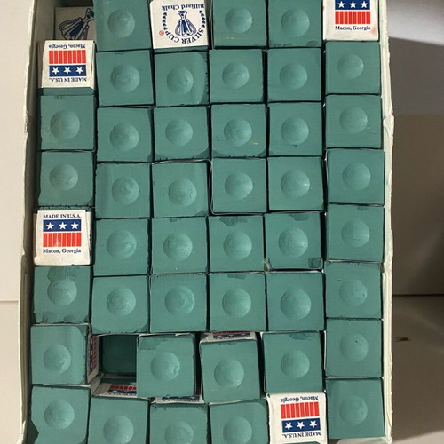 Silver Cup billiard chalk new, 144 pieces in box