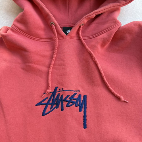 Stussy hoodie coral like new, size L