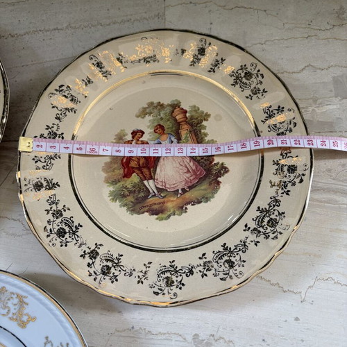 Vintage Keramikos Athens & Bavaria Germany decorative wall plates set