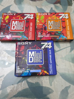 Sony MiniDisc 74min lot of 3