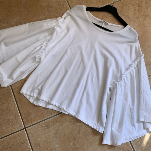 Zara white blouse size L like new