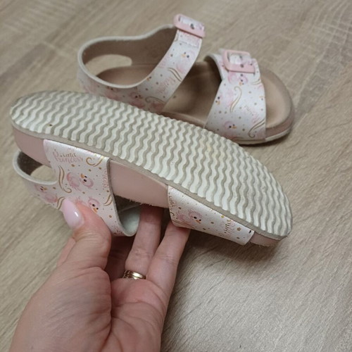 Garvalin kids sandals size 27, white and pink