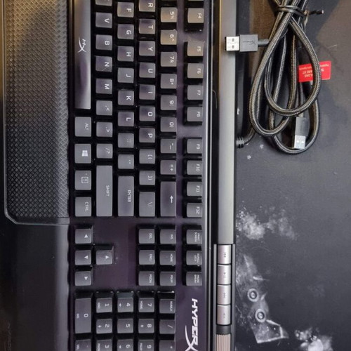 HyperX Alloy Elite RGB mechanical gaming keyboard used with Cherry MX Red switches