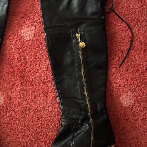 Over knee boots Utopia black leather used size 38