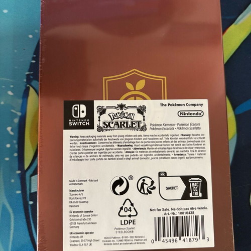 Pokémon Scarlet Steelbook σφραγισμένο για Nintendo Switch χωρίς παιχνίδι