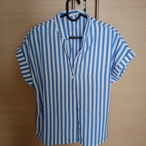 Shein women's shirt small blue like new with loose fit