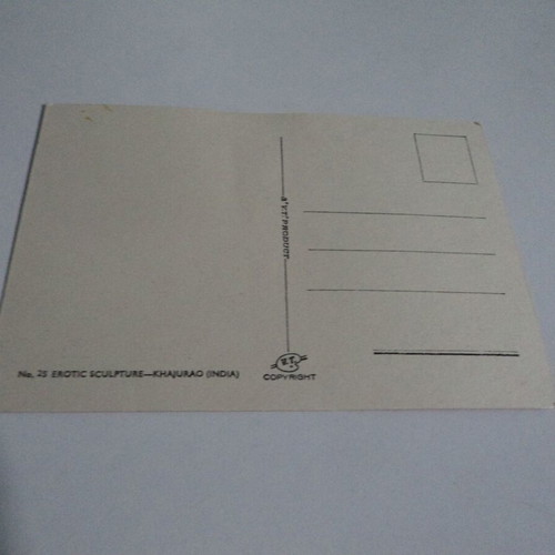 Erotic cards used, set of 5 from Indian erotic temple