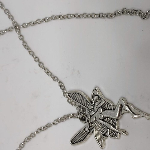 Fairy Pendant Necklace like new, stainless steel