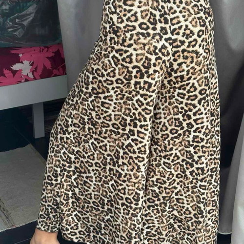 Leopard Maxi Skirt new, airy silhouette, black and brown