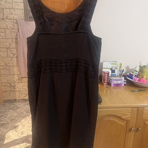 Raxevsky black dress like new with pattern, size M
