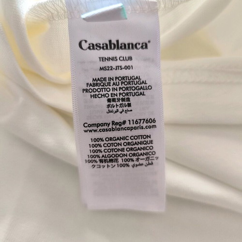 Casablanca Tennis Club T-shirt white, like new, size XXL