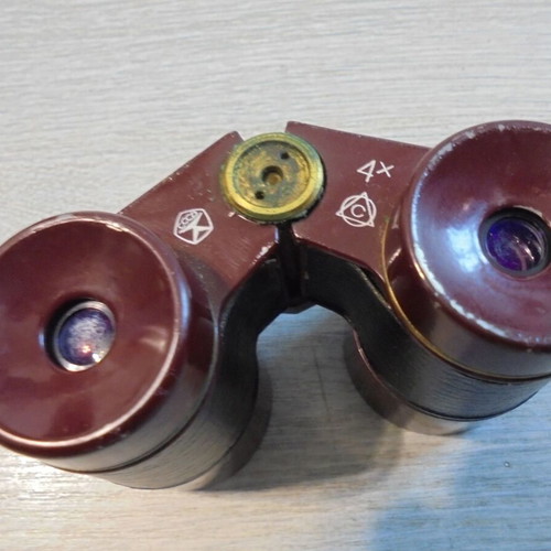 Soviet binoculars 4x Olympics Moscow 1980 used with case