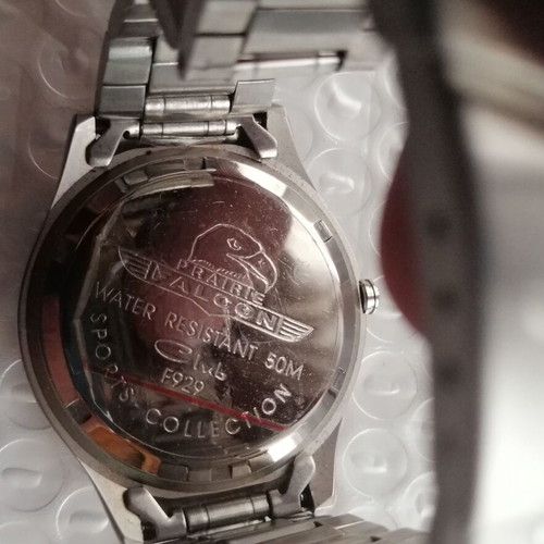 Falcon wristwatch men's like new, silver and black