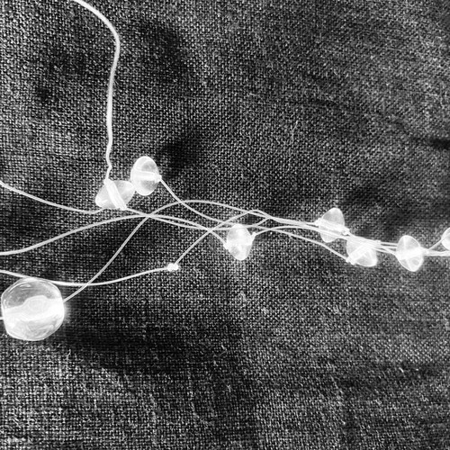 Illusion Necklace like new with transparent beads on invisible thread