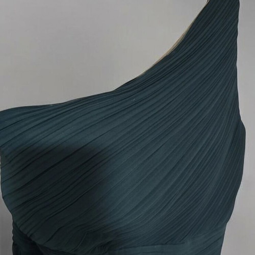Maxi evening dress one shoulder, like new, petrol blue, size large