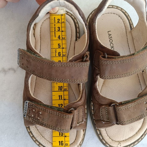 Lasocki leather sandals size 25 used, beige and brown