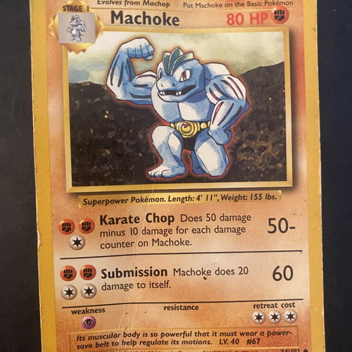 Vintage Pokemon Cards 1999 Base Set Ivysaur & Machoke used
