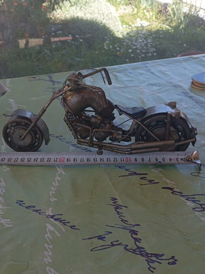 Handmade metal motorcycle used for collectors Harley