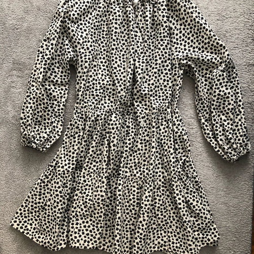 H&M dress women oversized like new, size XL, black and beige