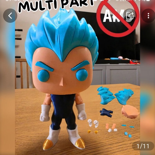 Vegeta premium 3D printed figure new