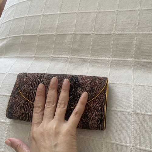 Handmade fabric clutch from Bali like new, ethnic print
