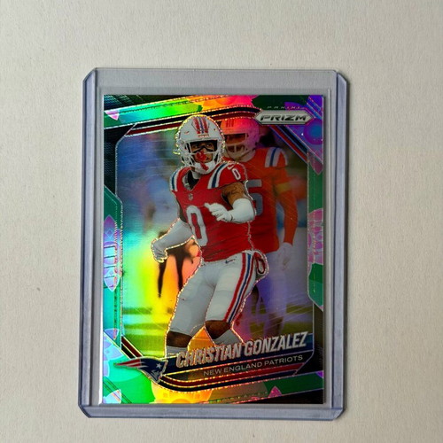 2025 Panini Prizm International Christian Gonzalez Lotus Flower 13/18 Patriots card new