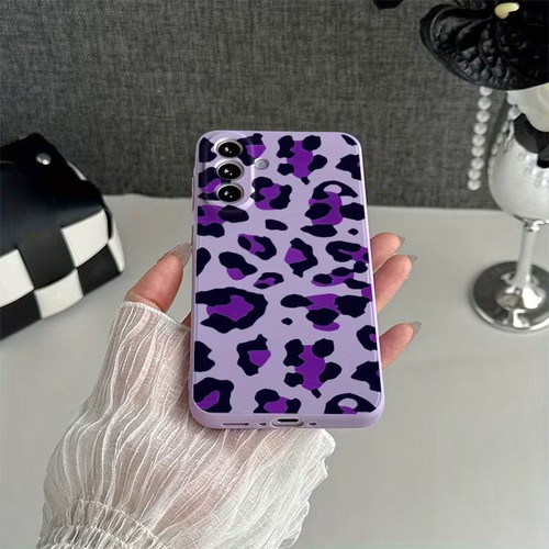 Samsung Galaxy A56 case new, purple with leopard pattern