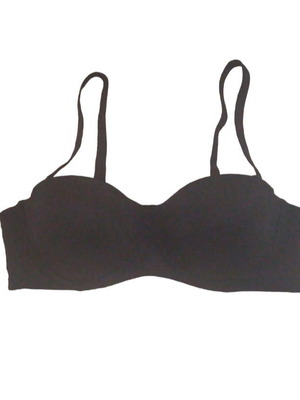Black strapless bra size 85C new with push up underwire