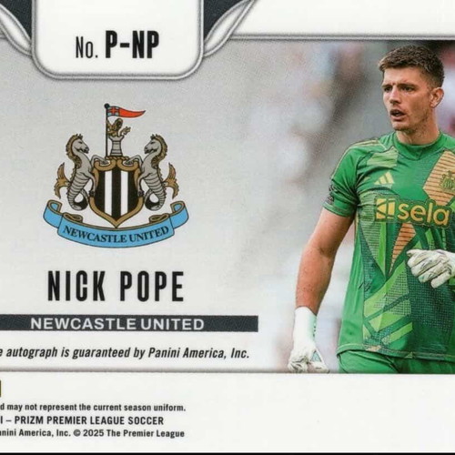 Panini Prizm EPL Penmanship Red Stars Prizm #P-NP Nick Pope like new