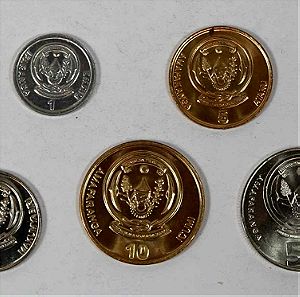 RWANDA set 5 νομίσματα UNC