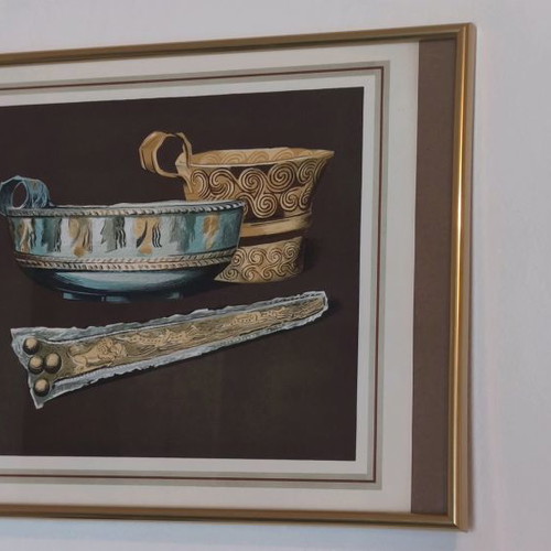 Mycenaean color prints used from frescoes and golden grave goods