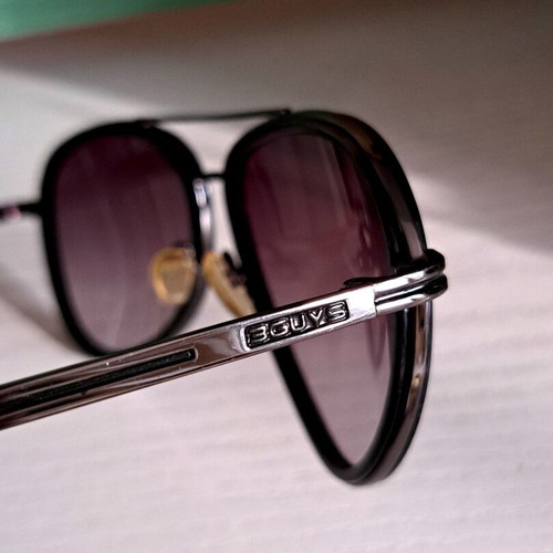 3Guys aviator sunglasses with dark purple lenses